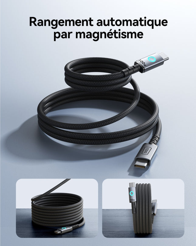 cable-de-charge-iniu-magnetique-leopard-100w