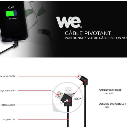 cable-we-usb-a-usb-c-noir-1m