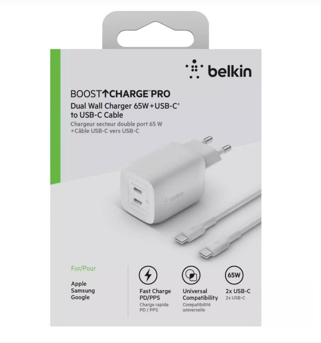 chargeur-belkin-usb-c-x2-65w-gan-pps-cable-usb-c-2m