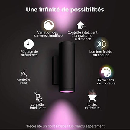 applique-murale-philips-hue-w-c-appear-8w-ronde-noir