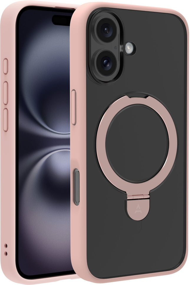 coque-adeqwat-iphone-17-magnetique-stand-rose