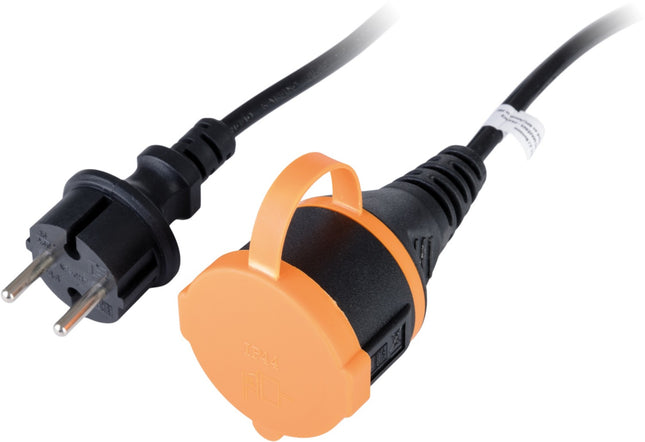 multiprise-zenitech-a-clapet-25m-h05vv-f-2x1-5-noir-orange
