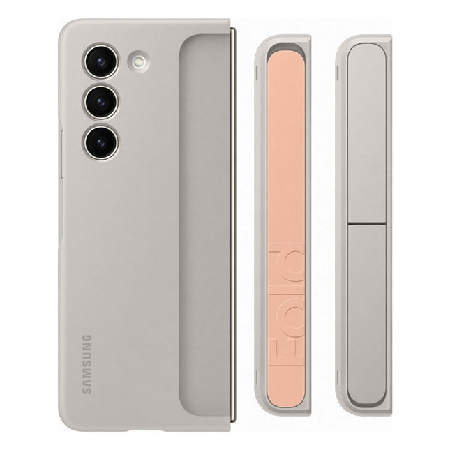 coque-samsung-z-fold-5-avec-laniere-creme