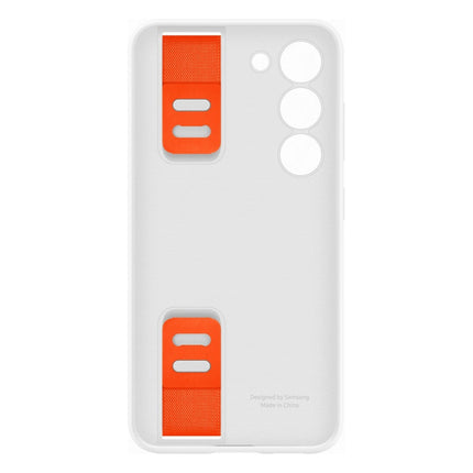 coque-samsung-s23-silicone-avec-laniere-blanc