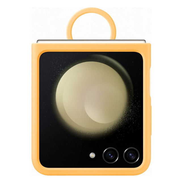 coque-samsung-z-flip-5-avec-anneau-sillicone-abricot