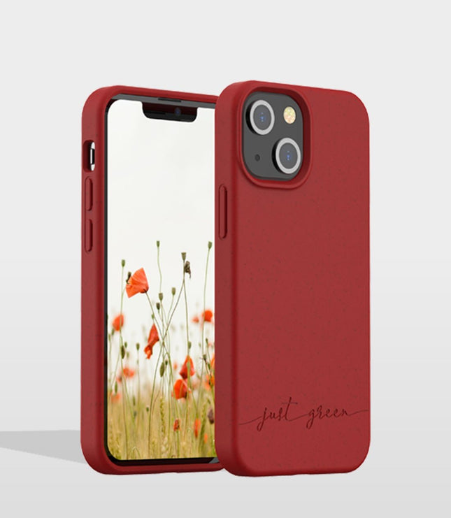 coque-just-green-iphone-13-mini-bio-rouge
