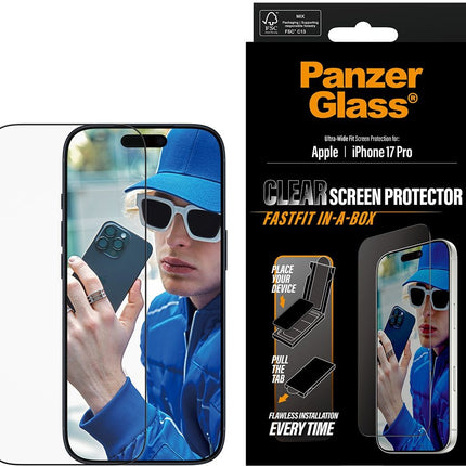 protege-ecran-panzerglass-iphone-17-pro-verre-trempe-pose-facile