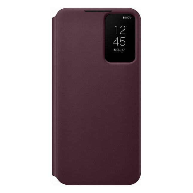 etui-samsung-s22-clear-view-bordeaux