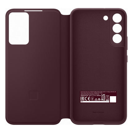 etui-samsung-s22-clear-view-bordeaux