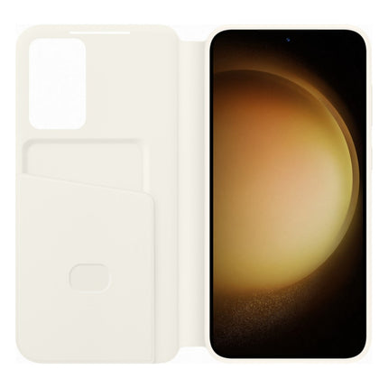 etui-samsung-s23-smart-view-porte-carte-creme