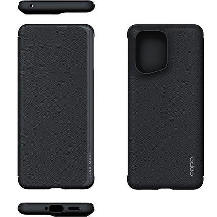 etui-oppo-find-x5-flip-pu-noir