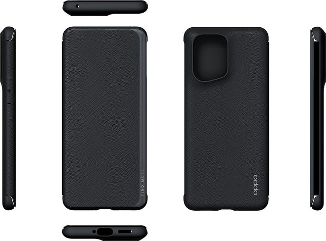 etui-oppo-find-x5-flip-pu-noir