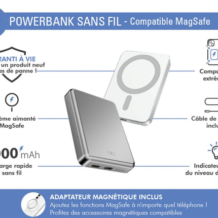 batterie-externe-force-power-5000mah-magsafe-15w-argent