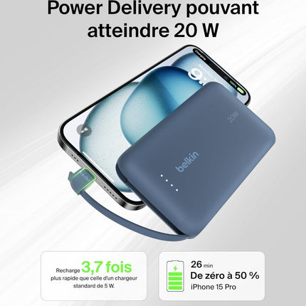 batterie-externe-belkin-10000-mah-avec-cable-usb-c-integre-bleu