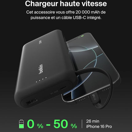 batterie-externe-belkin-20000-mah-avec-cable-usb-c-integre-noir