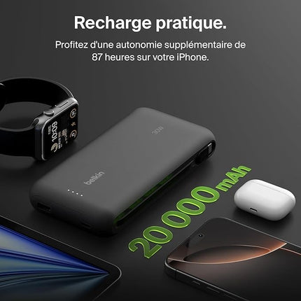 batterie-externe-belkin-20000-mah-avec-cable-usb-c-integre-noir