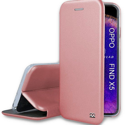 etui-ibroz-oppo-find-x5-etui-cuir-rose-gold