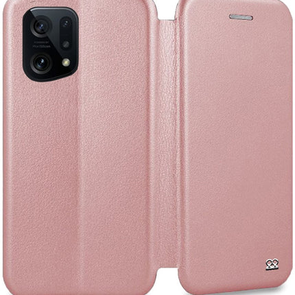etui-ibroz-oppo-find-x5-etui-cuir-rose-gold