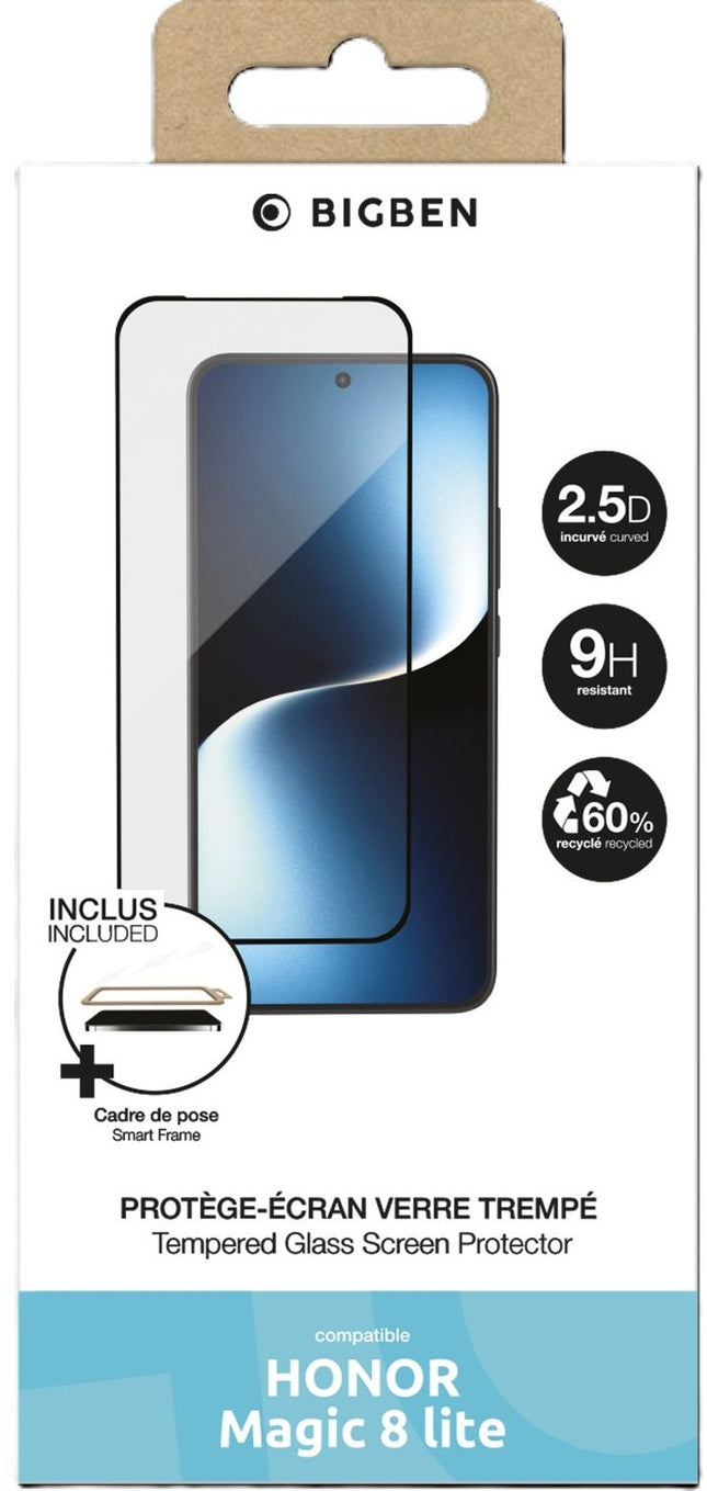 protege-ecran-bigben-honor-magic-8-lite-verre-trempe