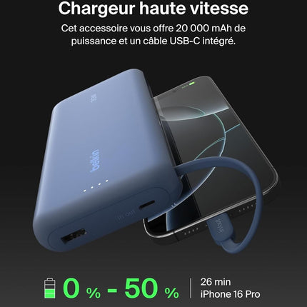 batterie-externe-belkin-20000-mah-avec-cable-usb-c-integre-bleu