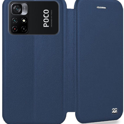 etui-ibroz-xiaomi-poco-m4-pro-4g-cuir-bleu