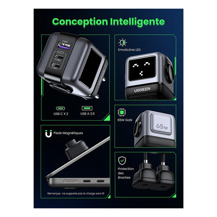 chargeur-ugreen-robot-2ports-usbc-1-port-usba-noir-65w