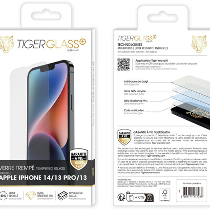 protege-ecran-tiger-glass-iphone-14-13-13-pro-verre-trempe-recycle