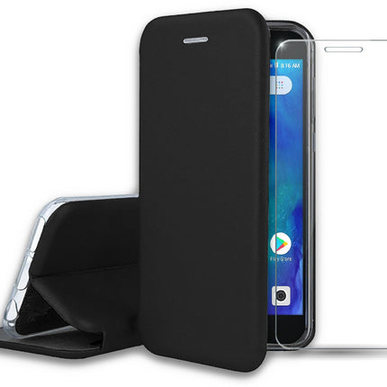 pack-ibroz-xiaomi-redmi-go-etui-cuir-noir