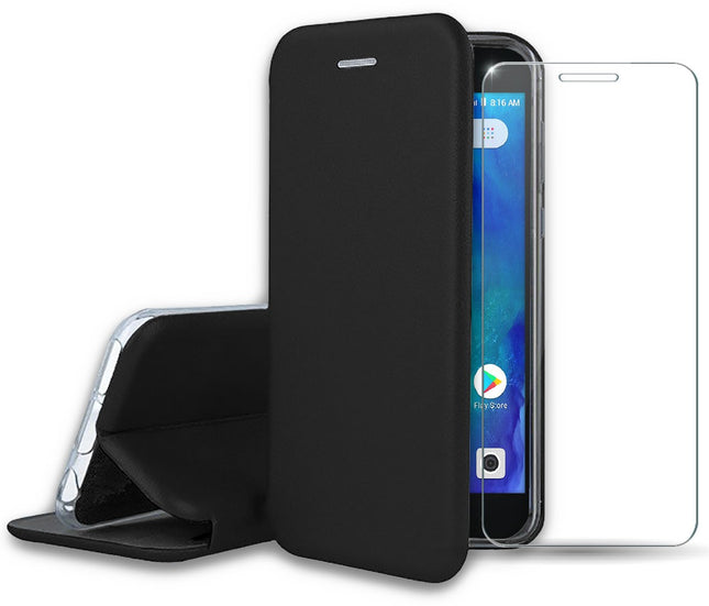 pack-ibroz-xiaomi-redmi-go-etui-cuir-noir