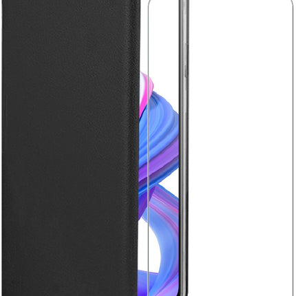 pack-ibroz-honor-9x-etui-cuir-noir-verre-trempe