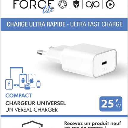 chargeur-secteur-force-power-usb-c-25w-recycle-blanc