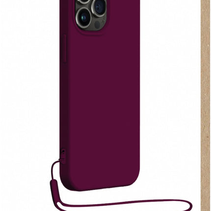 coque-bigben-connected-iphone-14pro-silicone-dragonne-violet