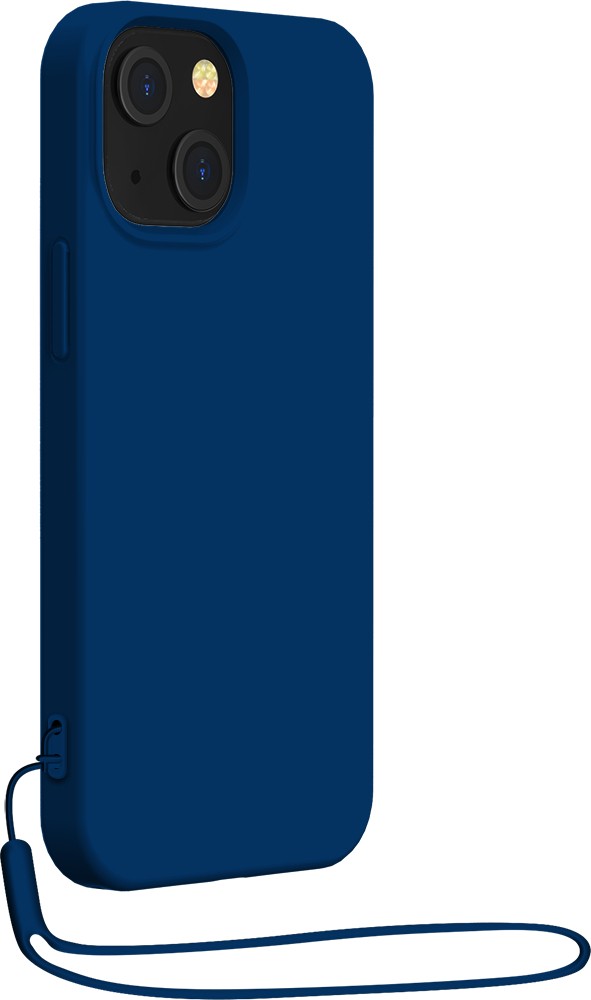 coque-bigben-connected-iphone-14-silicone-dragonne-bleu-marine