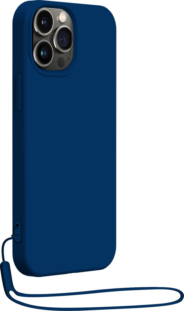 coque-bigben-connected-iphone-14pro-silicone-dragonne-bleu