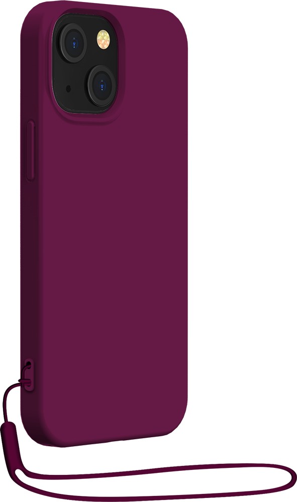 coque-bigben-connected-iphone-14-silicone-dragonne-violet