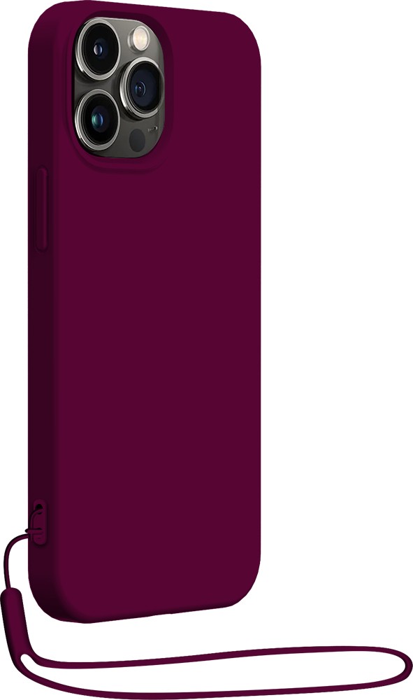 coque-bigben-connected-iphone-14promax-silicone-dragonne-violet