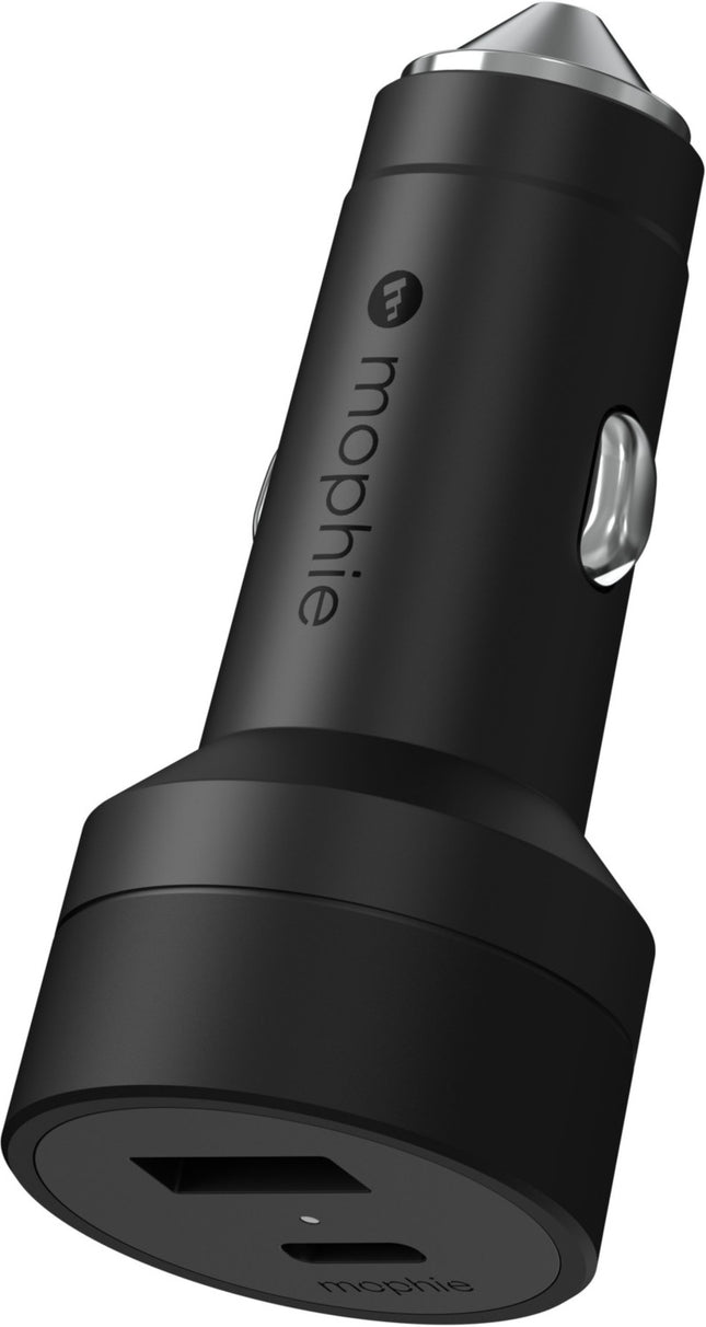 chargeur-allume-cigare-mophie-42w-duo-usb-c-et-usb-a-noir