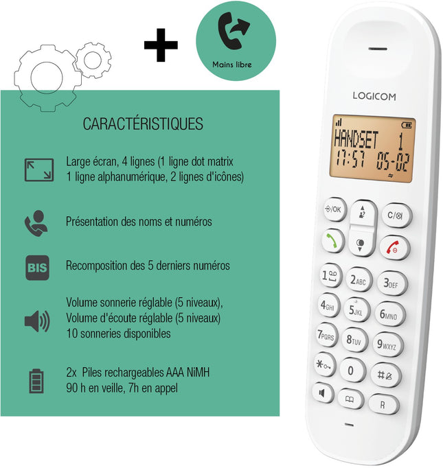 telephone-sans-fil-logicom-iloa-150-solo-blanc