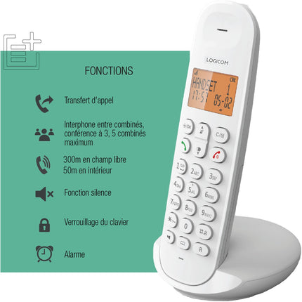telephone-sans-fil-logicom-iloa-150-solo-blanc