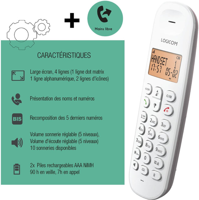 telephone-sans-fil-logicom-iloa-150-solo-taupe