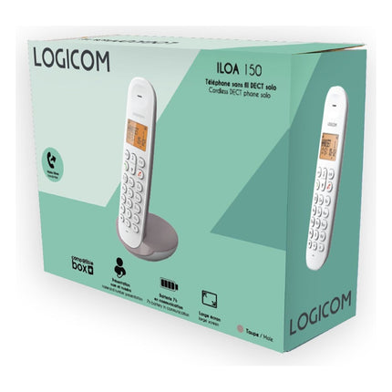 telephone-sans-fil-logicom-iloa-150-solo-taupe