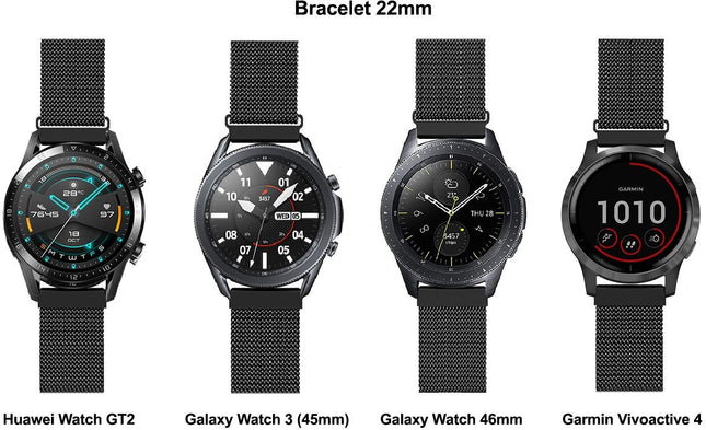 bracelet-ibroz-samsung-huawei-22mm-maille-noir