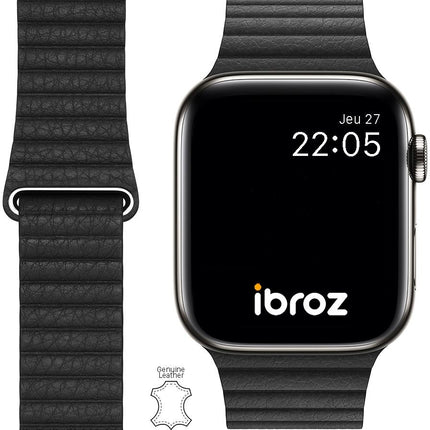bracelet-ibroz-apple-watch-cuir-loop-42-44-45mm-noir