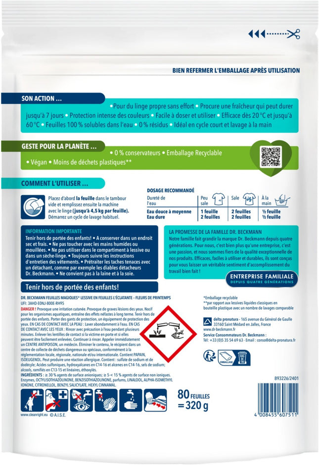 lessive-dr-beckmann-en-feuilles-leclatante-x80
