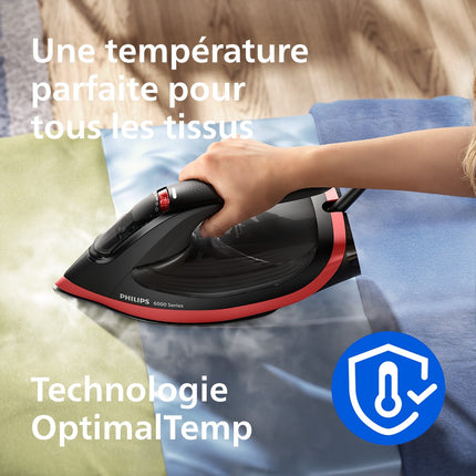 fer-a-repasser-philips-dst6130-40-fer-a-vapeur-serie-6000-noir-rouge-2600w